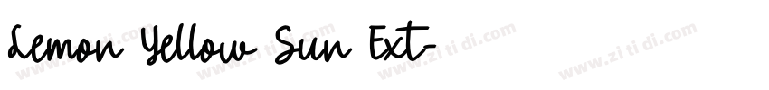 Lemon Yellow Sun Ext字体转换